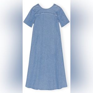 GANNI denim midi dress backless